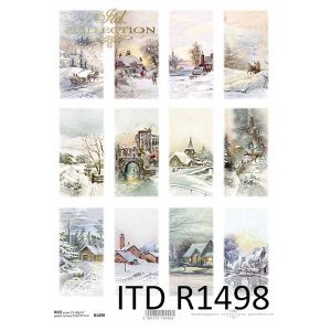 Ριζόχαρτο ITD για decoupage, winter landscapes 29*21cm