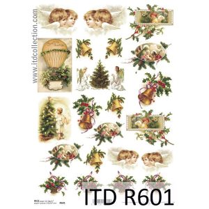 Ριζόχαρτο ITD για decoupage, Christmas greetings 29*21cm