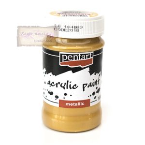 Acrylic paint metallic Pentart, gold 100ml