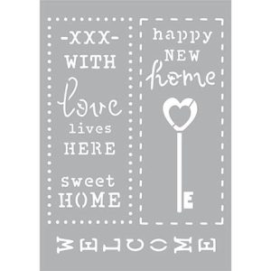 Stencil sweet home - welcome, 15*21cm