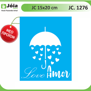 Stencil Joia, Ομπρέλα αγάπης 15*20cm