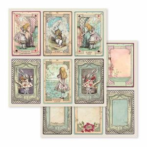Χαρτί scrapbooking, Stamperia Alice cards 31,2*30,3cm