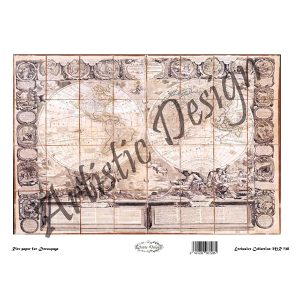 Ριζόχαρτο Artistic Design για decoupage, maps 30*42cm