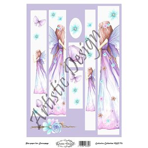 Ριζόχαρτο Artistic design για decoupage(για λαμπάδα), fairy 30*42cm
