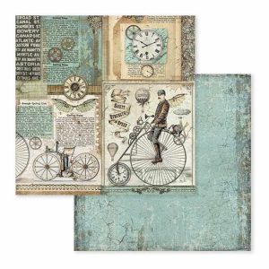 Χαρτί scrapbooking, Stamperia retro bicycles 31,2*30,3cm