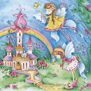 Χαρτοπετσέτα Maki για decoupage, magic fairies with castle 33*33cm