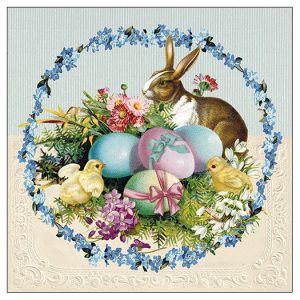 Χαρτοπετσέτα για decoupage με πασχαλινό μοτίβο, Easter Egg Wreath 33*33cm