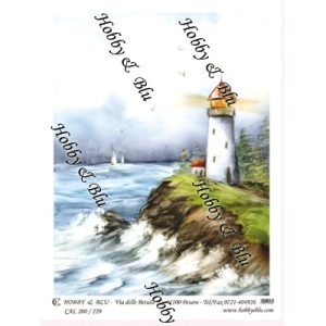 Ριζόχαρτο Hobbyeblu για decoupage, φάρος(lighthouse) 30*42cm