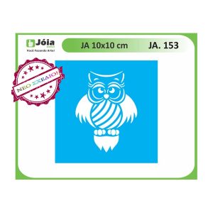 Stencil Joia, owl(κουκουβάγια) 10*10cm