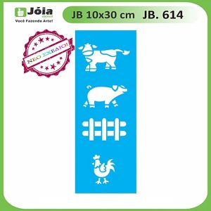 Stencil Joia,Φάρμα Ζώα 10*30cm