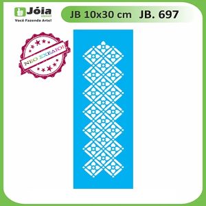 Stencil Joia, round lace 10*30cm