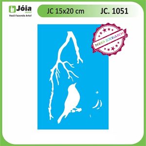 Stencil Joia,Πουλάκι κλαδί 15*20cm