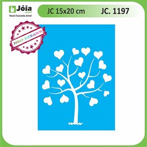 Stencil Joia,δέντρο καρδούλες 15*20cm