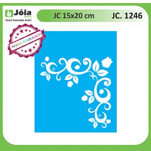 Stencil Joia,Λουλούδια γωνίες 15*20cm