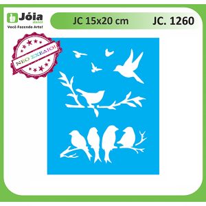 Stencil Joia, Πουλάκια Κλαδί 15*20cm