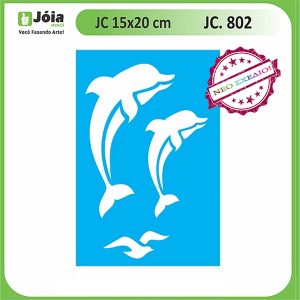 Stencil Joia, δελφίνια 15*20cm