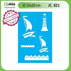 Stencil Joia,Θάλασσα 15*20cm