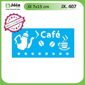 Stencil Joia, Καφές  7*15cm