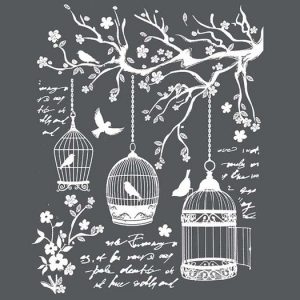 Thick stencil Stamperia, little cages 20*25cm