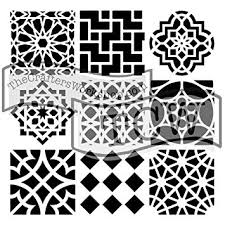 Stencil μάσκα Moroccan tiles, 30,5*30,5cm