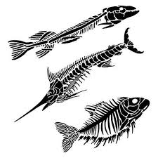 Stencil μάσκα mini fish fossils, 15,5*15,5cm