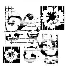 Stencil μάσκα flower scroll, 30,5*30,5cm