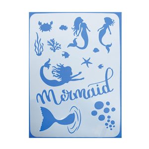 Stencil για ζωγραφική γοργόνα(mermaid), 31*21cm
