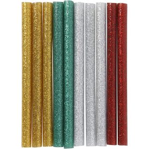 Στικ σιλικόνης χρωματιστά με glitter, 10cm-10τεμ