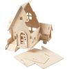Κατασκευή(3d puzzle) ξύλινο σπίτι με ράμπα, 22,5*17,5*20,5cm