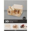 Κατασκευή(3d puzzle) ξύλινο σπίτι με αυλή, 19*17,5*15cm