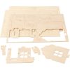 Κατασκευή(3d puzzle) ξύλινο σπίτι με αυλή, 19*17,5*15cm