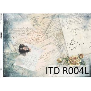 Ριζόχαρτο ITD για decoupage, vintage letters 42*30cm