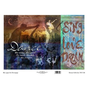 Ριζόχαρτο NCF για decoupage, Sing Love Dream  30*42cm