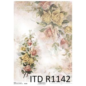 Ριζόχαρτο ITD για decoupage, Τριαντάφυλλα  29*21cm