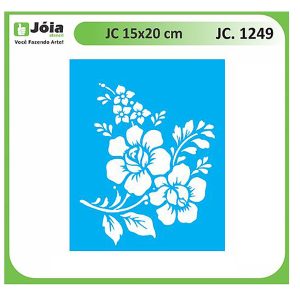 Stencil Joia, λουλούδια 15*20cm