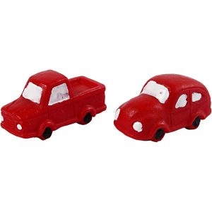 Φιγούρες κόκκινα αμαξάκια, 2*4cm-2τεμ