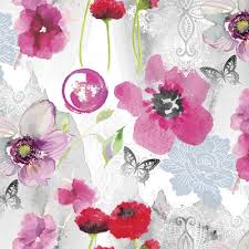 Χαρτοπετσέτα Maki για decoupage, blurred graphic flowers 33*33cm