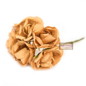 Λουλούδια μπουκέτο μπεζ, 2,5cm-6τεμ