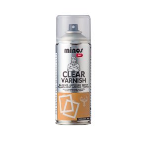 Διαφανές ακρυλικό βερνίκι γυαλιστερό σε spray, Minos 400ml