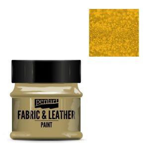 Χρώμα για ύφασμα και δέρμα Pentart, glittering gold 50ml