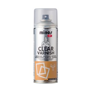 Διαφανές ακρυλικό βερνίκι ματ σε spray, Minos 400ml