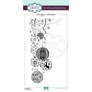 Creative expressions rubber stamp, bauble pendant 9,6*19cm