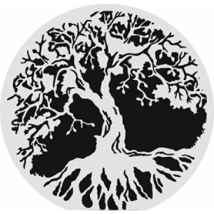 Stencil  στρογγυλό δέντρο ζωής, 25*25cm
