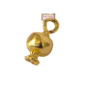 Ρόδι μεταλλικό χρυσό, 1*1,8cm-3τεμ