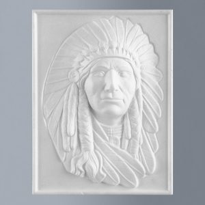 Ινδιάνος(apache) κάδρο 3d από φελιζόλ, 27*5,5*36cm