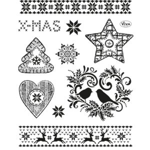 Σφραγίδα σιλικόνης Viva Decor Christmas motifs, 14*18cm