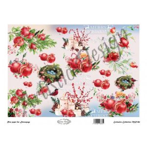 Ριζόχαρτο Artistic design για decoupage, Pomegranates 30*42cm