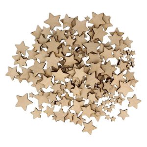 Ξύλινα διακοσμητικά αστέρια, 100τεμ