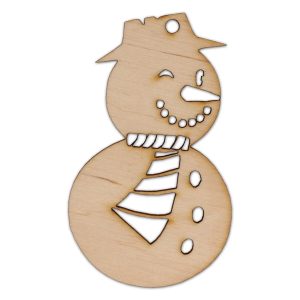 Ξύλινο στολίδι χιονάνθρωπος, 8*5cm