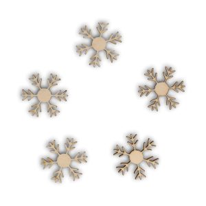 Χριστουγεννιάτικα διακοσμητικά χιονονιφάδες, 2.5cm-5τεμ